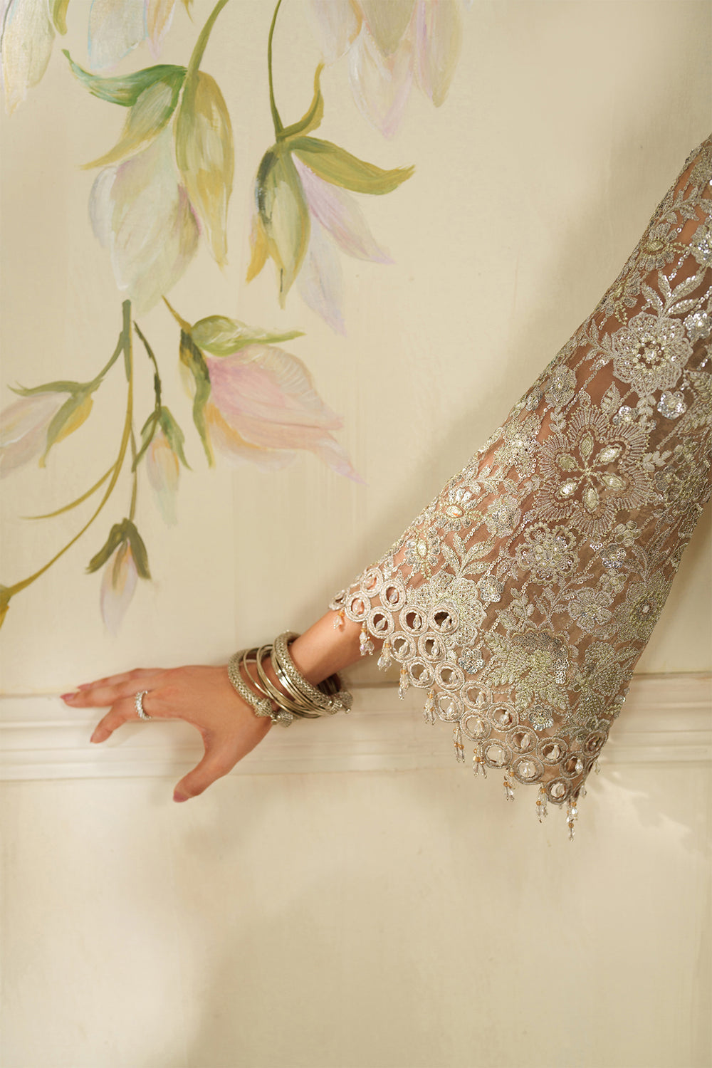 EMBROIDERED CHIFFON CH14-08