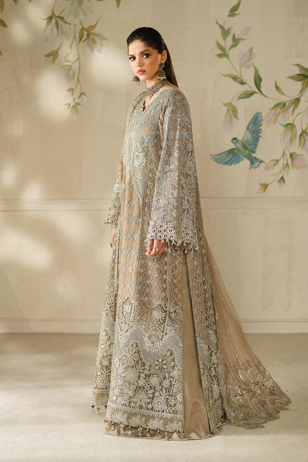 EMBROIDERED CHIFFON CH14-08